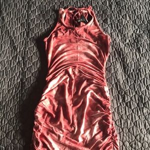Tie dye scrunched dress